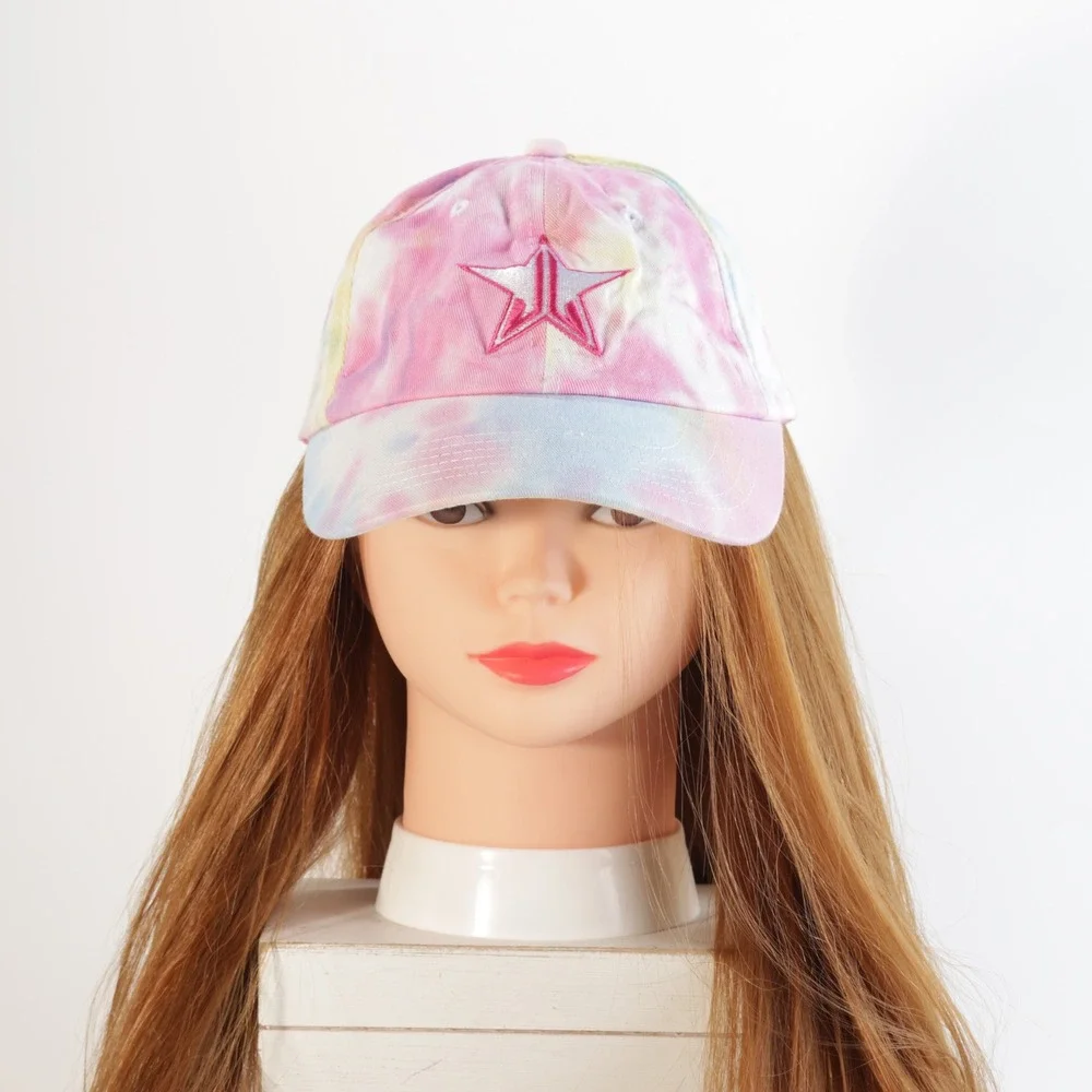 Jeffree Star Cosmetics Pastel Tie Dye Baseball Cap Star Logo Adjustable Hat